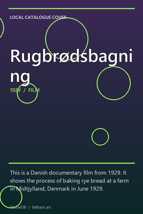 Rugbrødsbagning poster