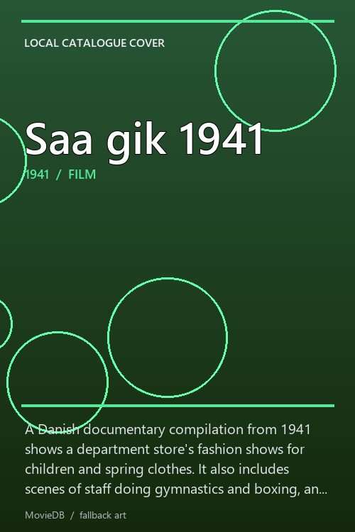 Saa gik 1941 poster