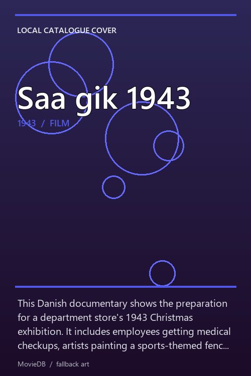 Saa gik 1943 poster