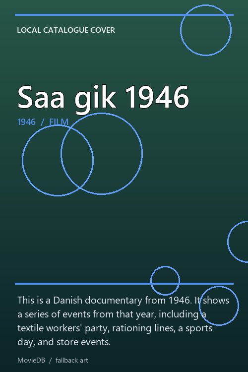 Saa gik 1946 poster