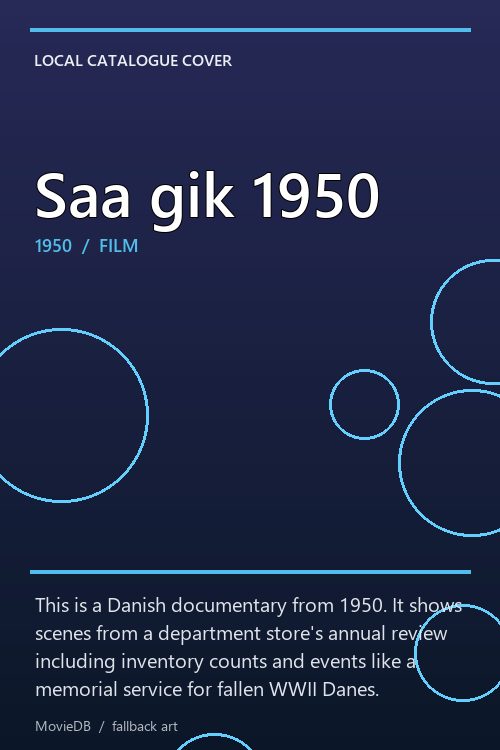Saa gik 1950 poster