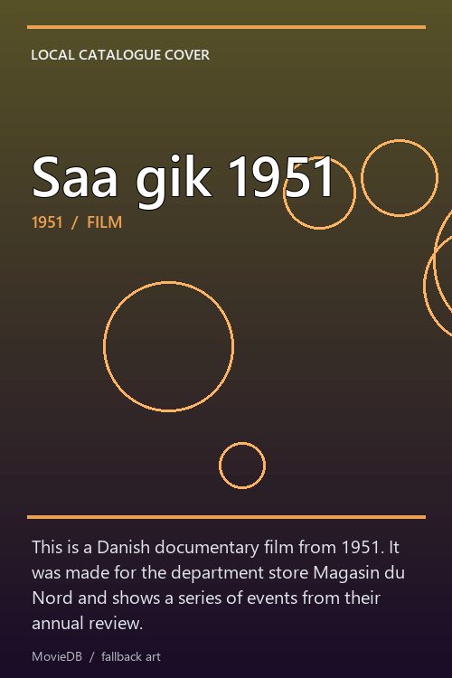 Saa gik 1951 poster
