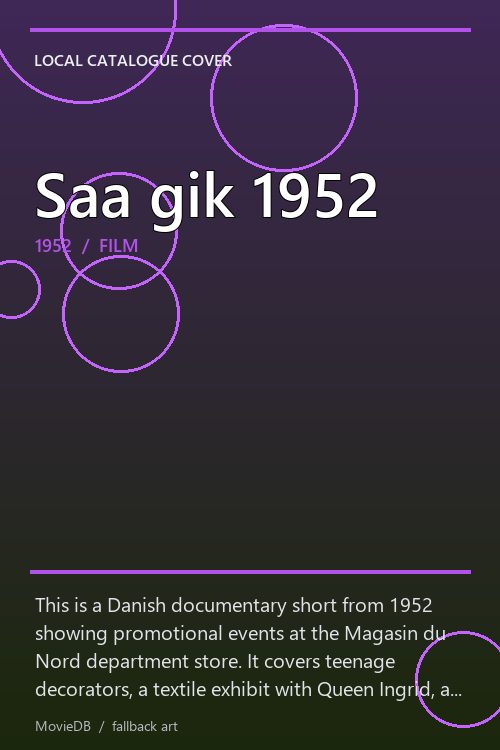 Saa gik 1952 poster