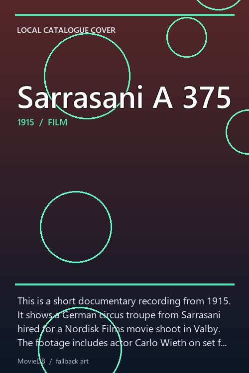 Sarrasani A 375 poster