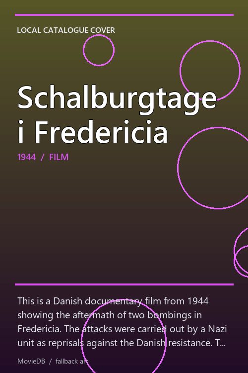 Schalburgtage i Fredericia poster