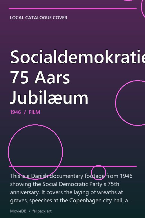 Socialdemokratiets 75 Aars Jubilæum poster