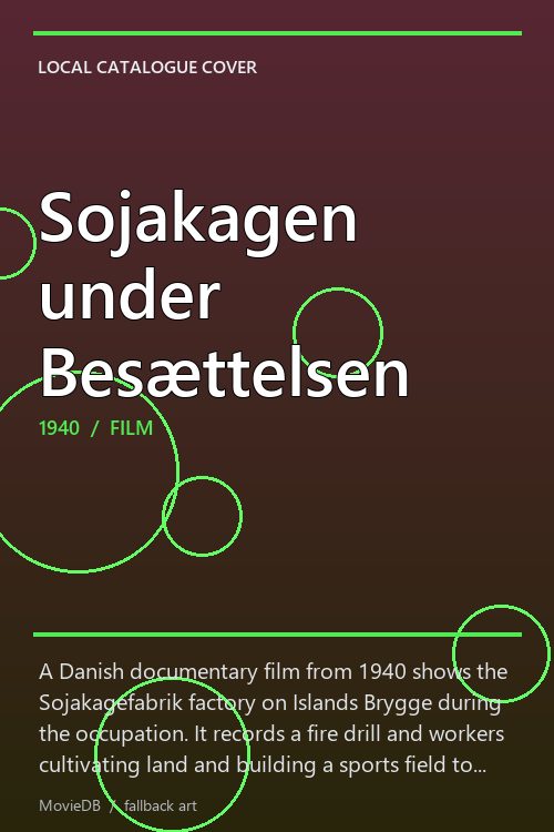 Sojakagen under Besættelsen poster
