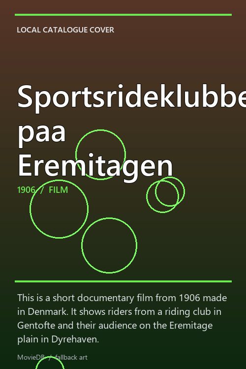 Sportsrideklubben paa Eremitagen poster