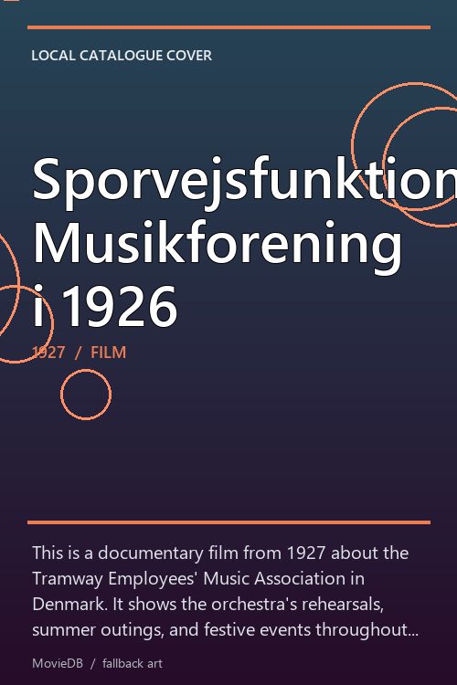 Sporvejsfunktionærernes Musikforening i 1926 poster