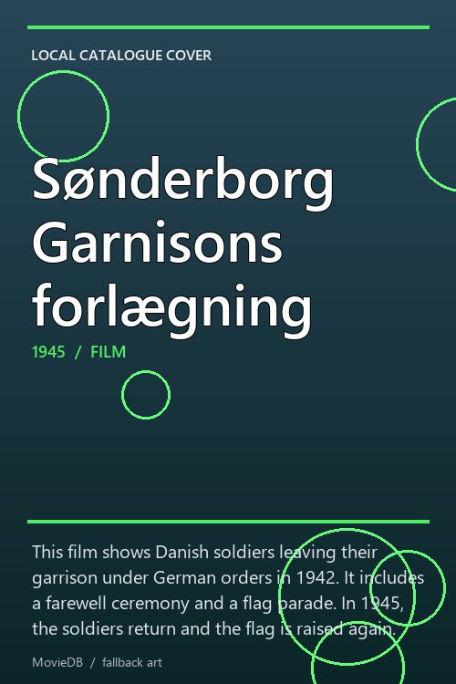 Sønderborg Garnisons forlægning poster