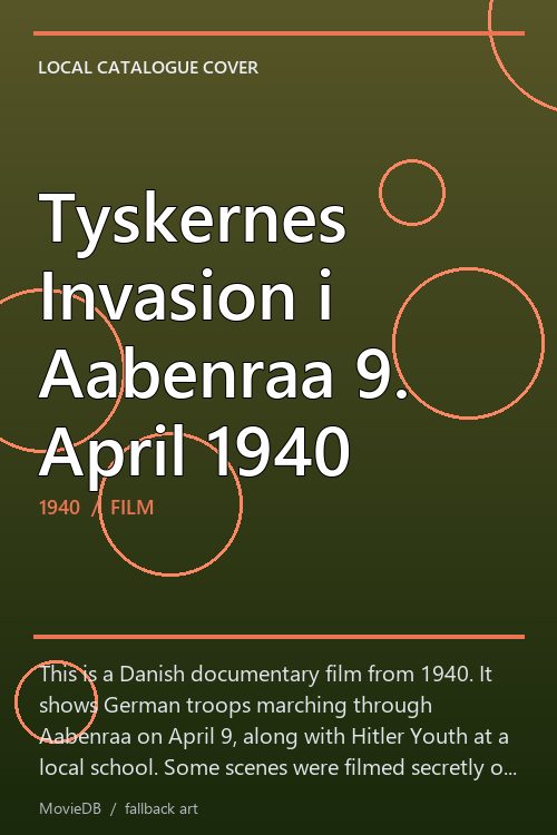 Tyskernes Invasion i Aabenraa 9. April 1940 poster