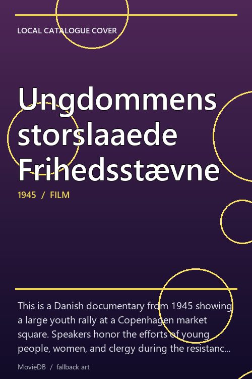 Ungdommens storslaaede Frihedsstævne poster