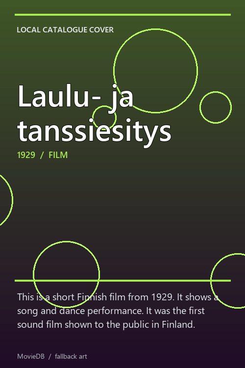 Laulu- ja tanssiesitys poster