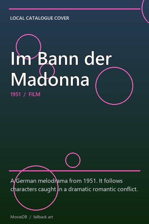 Im Bann der Madonna poster