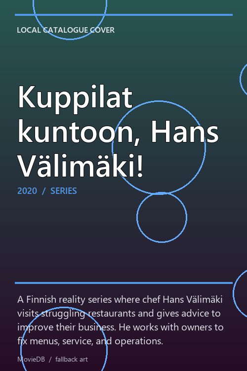 Kuppilat kuntoon, Hans Välimäki! poster
