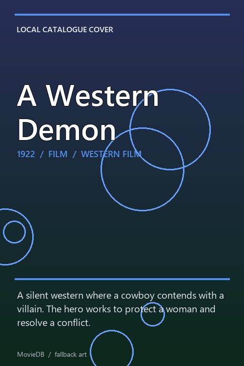A Western Demon poster