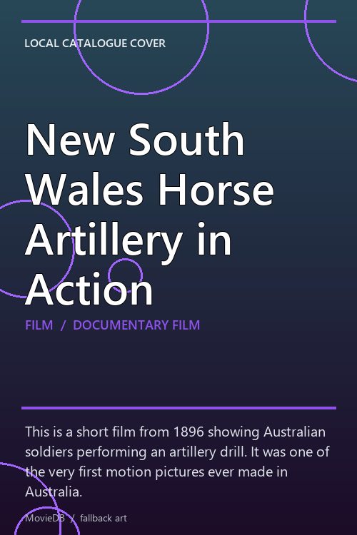 New South Wales Horse Artillery in Action poster