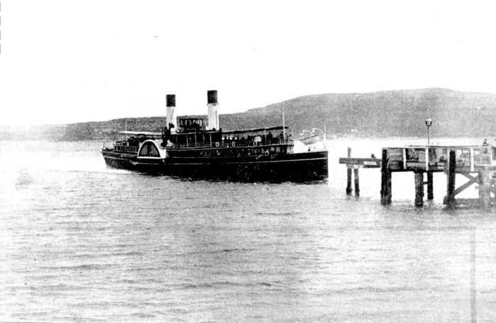 Passengers Alighting from Ferry Brighton at Manly poster