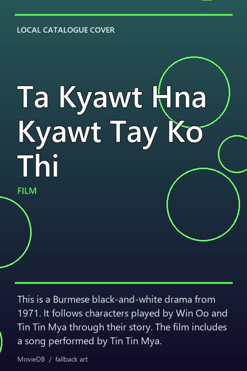 Ta Kyawt Hna Kyawt Tay Ko Thi poster