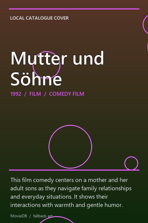 Mutter und Söhne poster