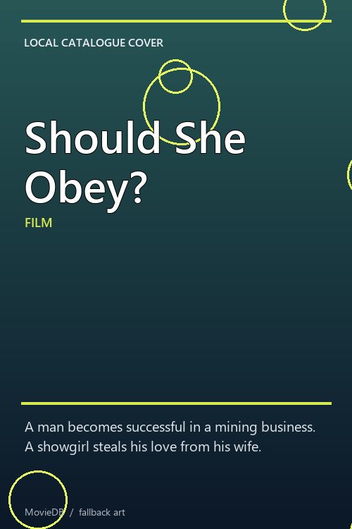Should She Obey? poster