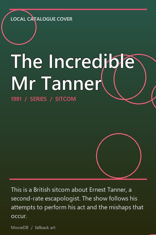 The Incredible Mr Tanner poster