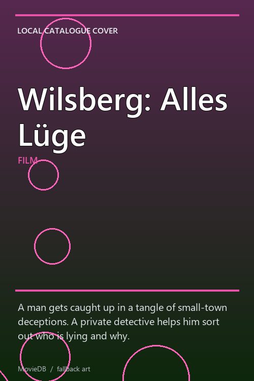 Wilsberg: Alles Lüge poster