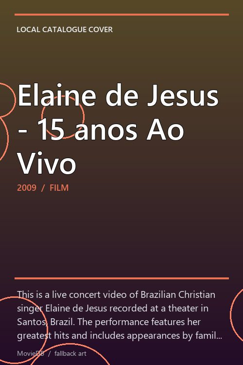 Elaine de Jesus - 15 anos Ao Vivo poster