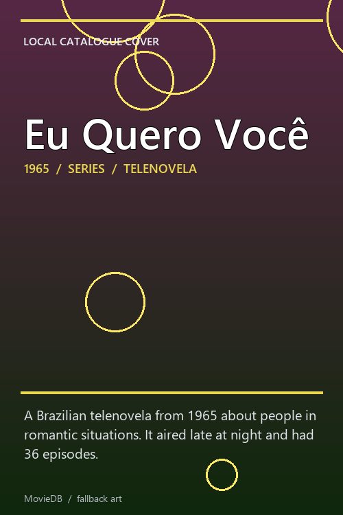 Eu Quero Você poster