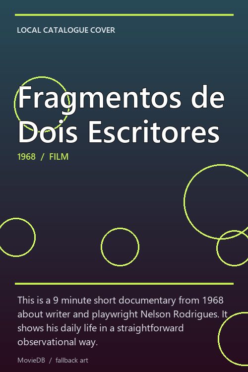 Fragmentos de Dois Escritores poster
