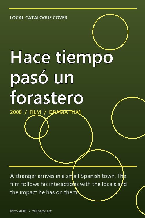 Hace tiempo pasó un forastero poster