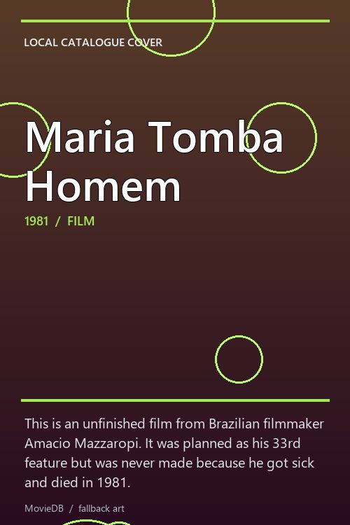 Maria Tomba Homem poster