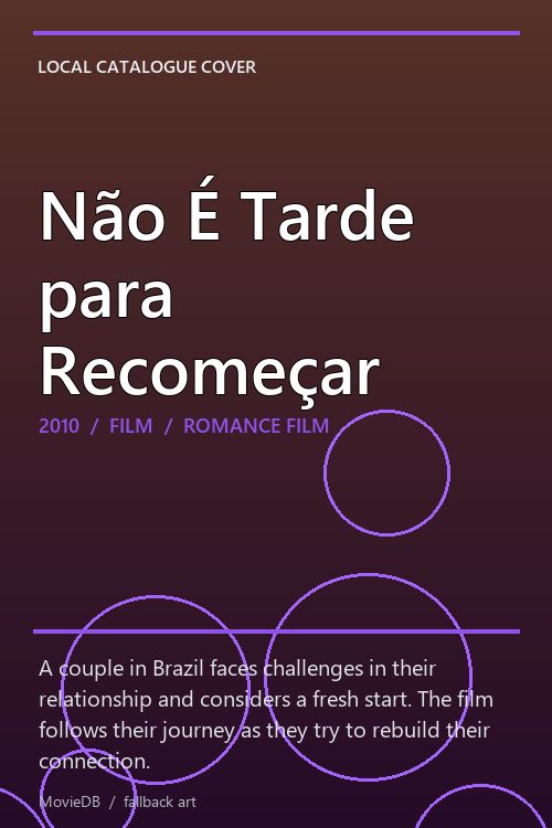Não É Tarde para Recomeçar poster