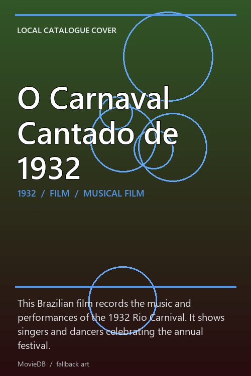 O Carnaval Cantado de 1932 poster
