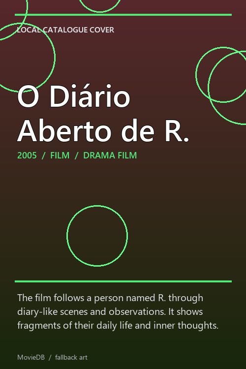 O Diário Aberto de R. poster