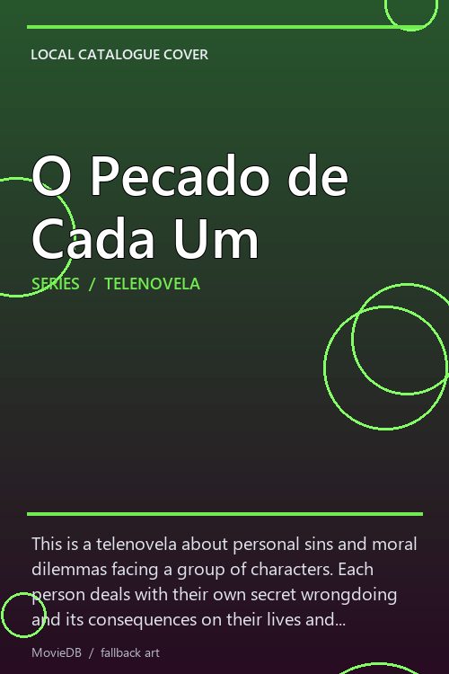 O Pecado de Cada Um poster