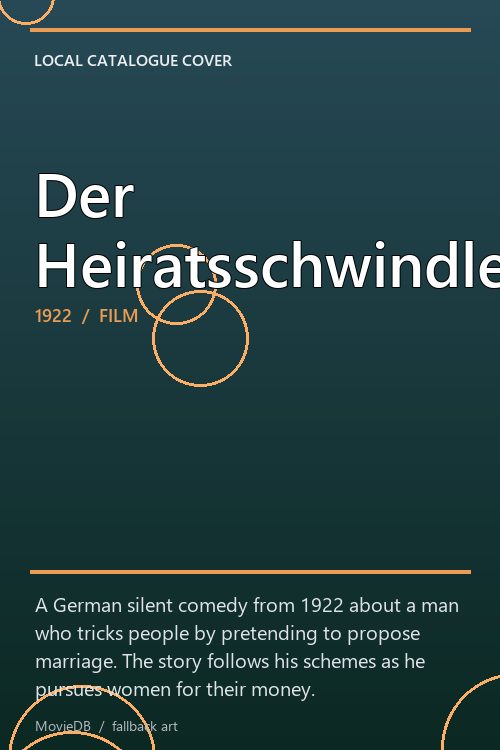 Der Heiratsschwindler poster