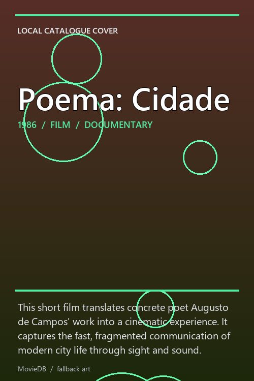 Poema: Cidade poster