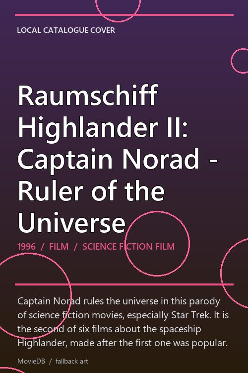 Raumschiff Highlander II: Captain Norad - Ruler of the Universe poster