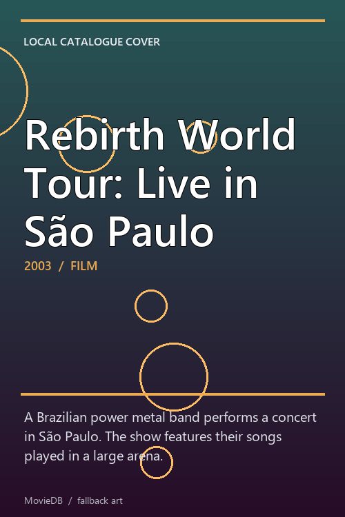 Rebirth World Tour: Live in São Paulo poster
