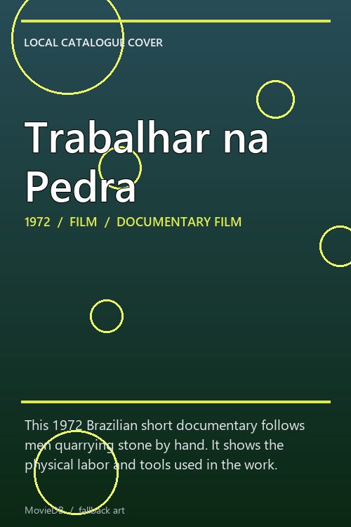 Trabalhar na Pedra poster