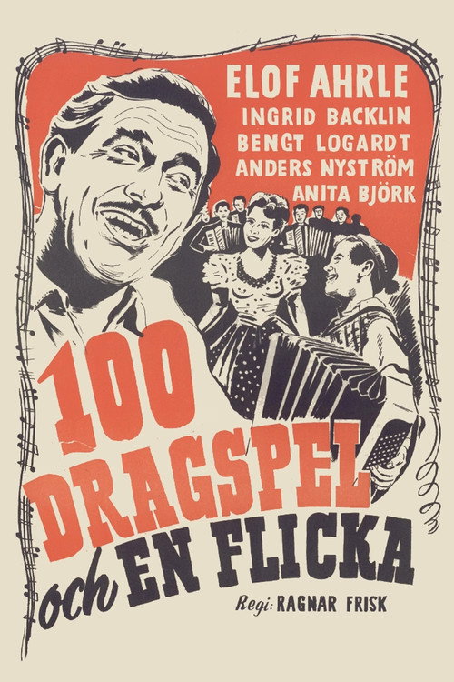 100 dragspel och en flicka poster