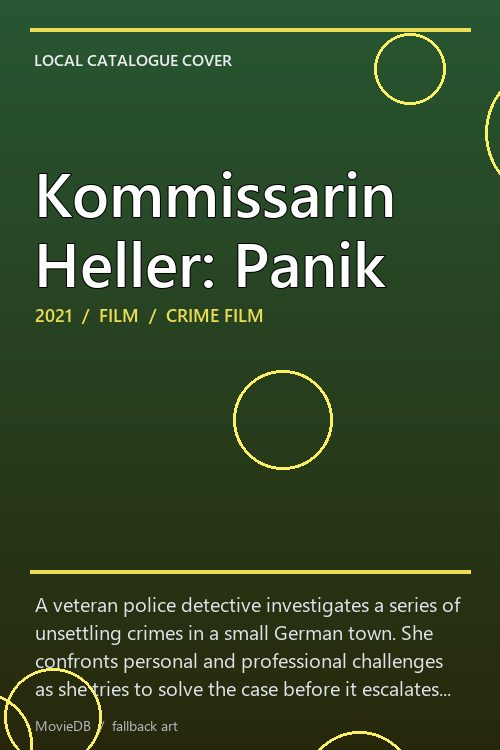 Kommissarin Heller: Panik poster