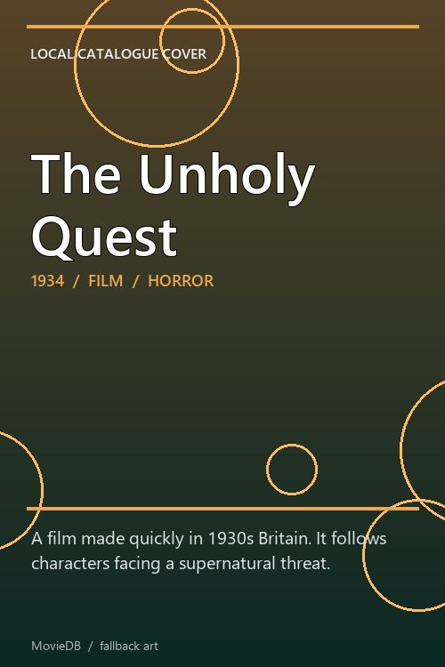 The Unholy Quest poster