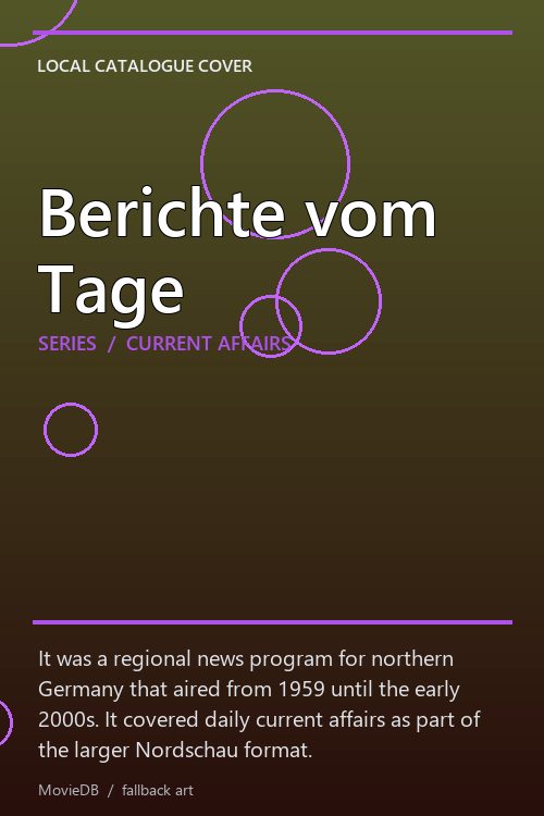 Berichte vom Tage poster