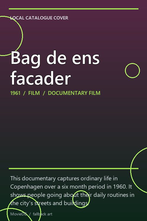 Bag de ens facader poster
