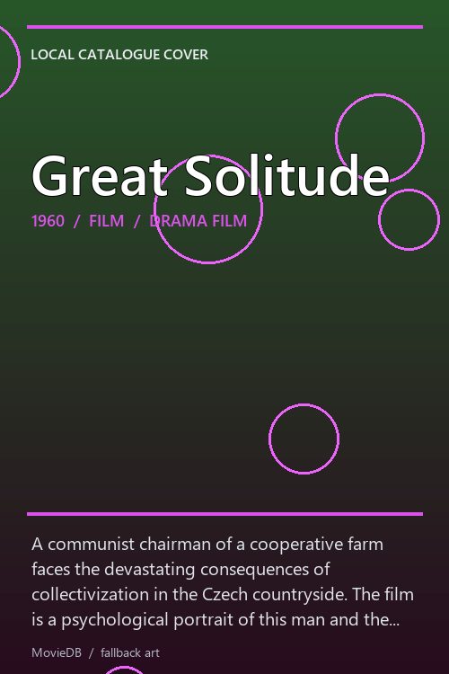 Great Solitude poster