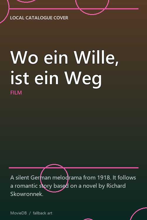 Wo ein Wille, ist ein Weg poster