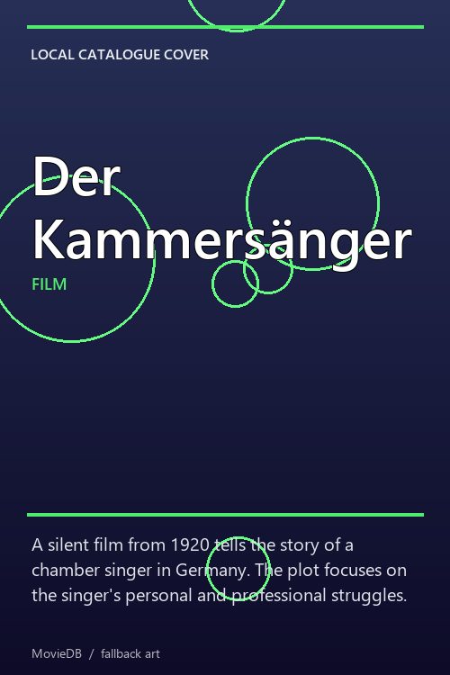 Der Kammersänger poster