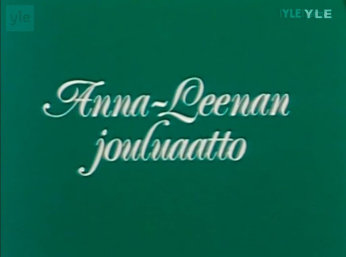 Anna-Leenan jouluaatto poster